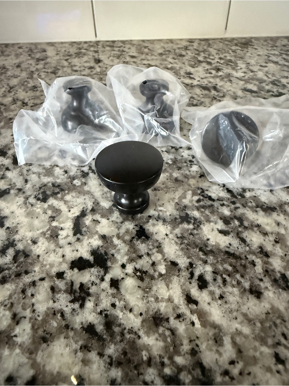Round Cabinet Knob - Matte Black Finish